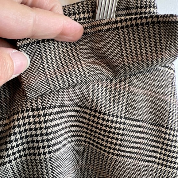 Plaid Button-Front Skirt pleated fall size small - Picture 6 of 10